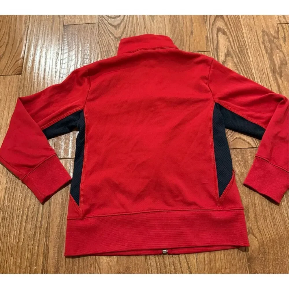Nike Dri-Fit red full zip athletic sweater size small